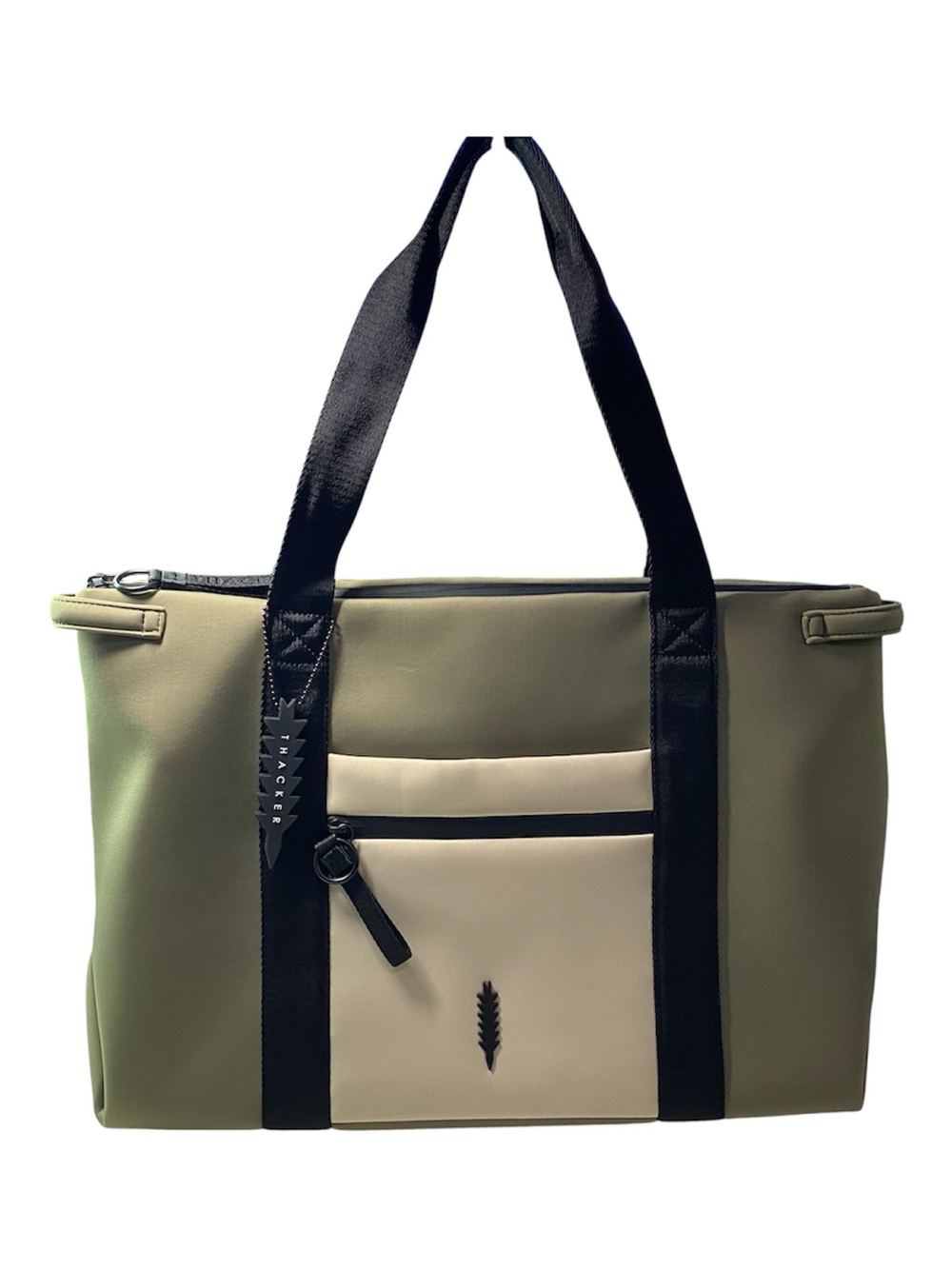 New Thacker Carey Tote Large Bag Olive Green Fabric Office Work Luggage